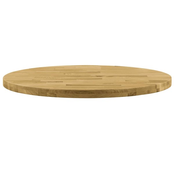 Superficie de mesa redonda madera maciza de roble 44 mm 800 mm