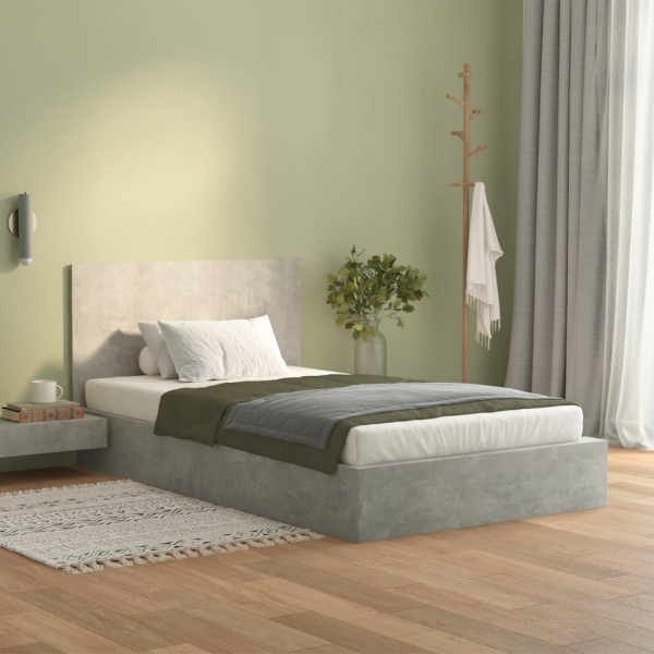 Cabecero de cama madera contrachapada gris 120x1,5x80 cm