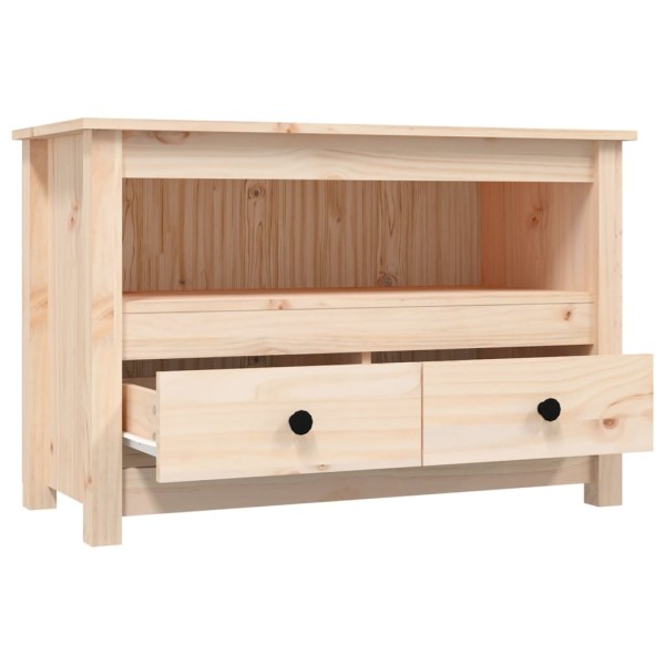 Mueble de TV de madera maciza de pino 79x35x52 cm