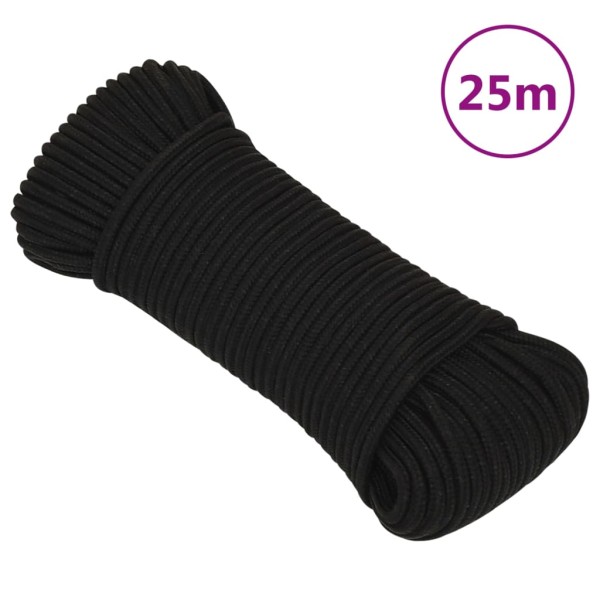 Cuerda de trabajo poliéster negro 4 mm 25 m