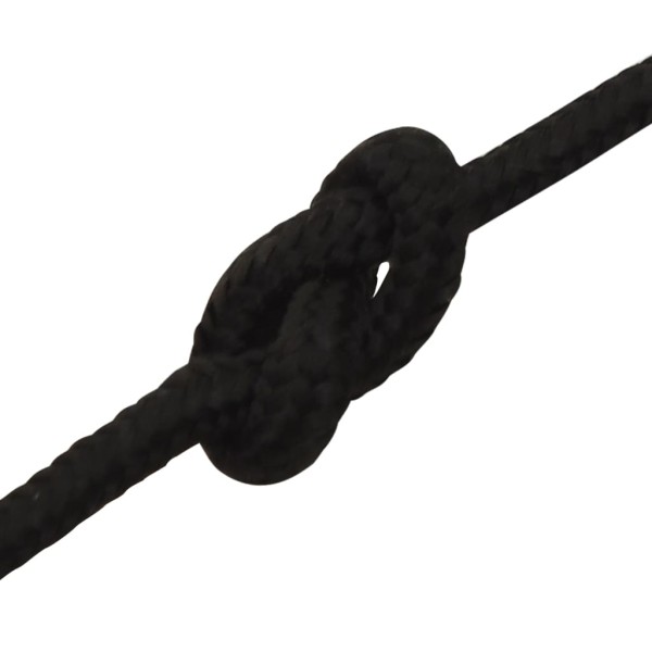 Cuerda de trabajo poliéster negro 4 mm 25 m