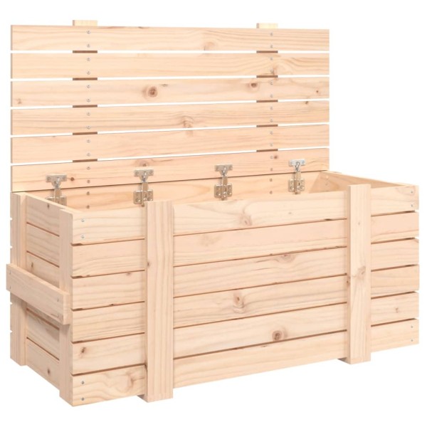 Caja de almacenaje madera maciza de pino 91x40,5x42 cm