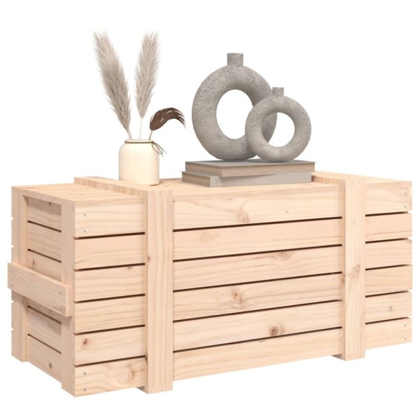 Caja de almacenaje madera maciza de pino 91x40,5x42 cm