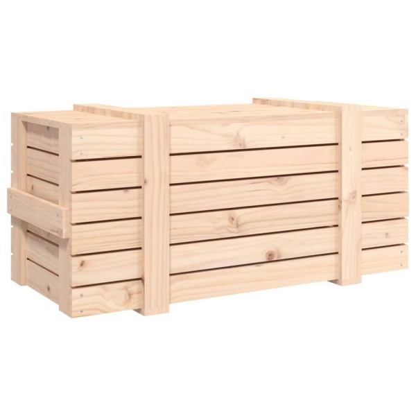 Caja de almacenaje madera maciza de pino 91x40,5x42 cm