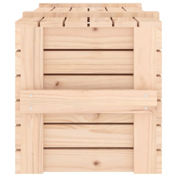 Caja de almacenaje madera maciza de pino 91x40,5x42 cm