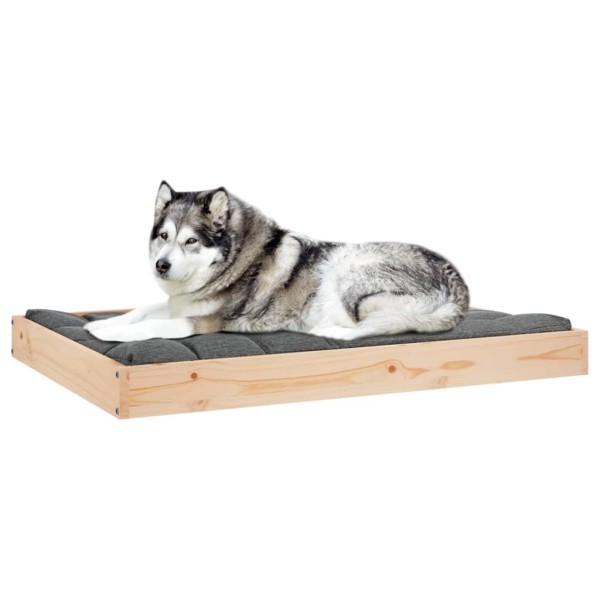 Cama para perros madera maciza de pino 101,5x74x9 cm