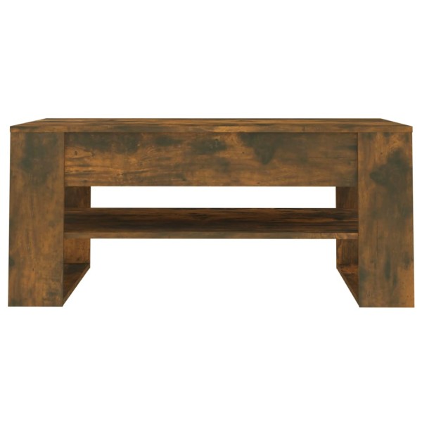 Mesa de centro madera contrachapada roble ahumado 102x55x45 cm