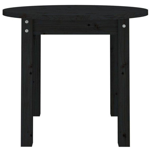 Mesa de centro de madera maciza de pino negro Ø 55x45 cm