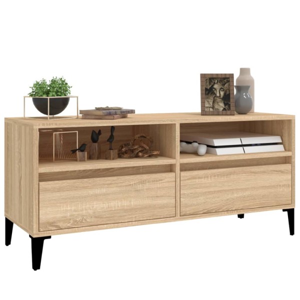 Mueble de TV madera contrachapada roble Sonoma 100x34,5x44,5 cm