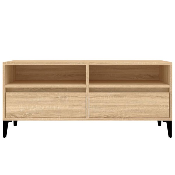 Mueble de TV madera contrachapada roble Sonoma 100x34,5x44,5 cm