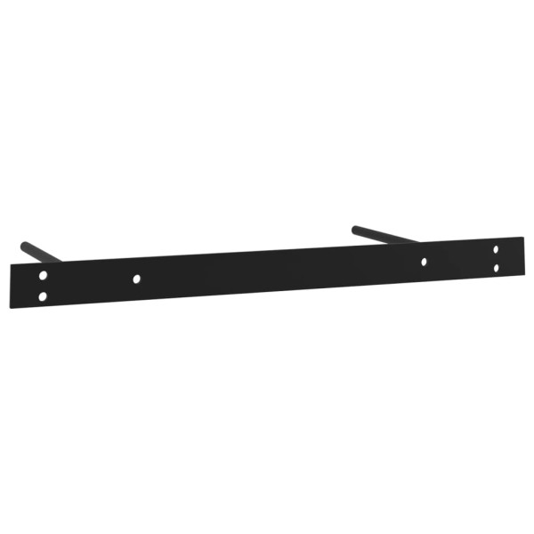 Estante flotante de pared con cajón negro 80x25x8 cm