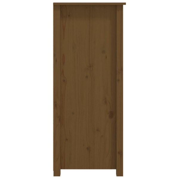 Aparador de madera maciza de pino marrón miel 83x41,5x100 cm