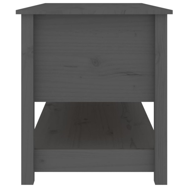 Mesa de centro de madera maciza de pino gris 102x49x55 cm