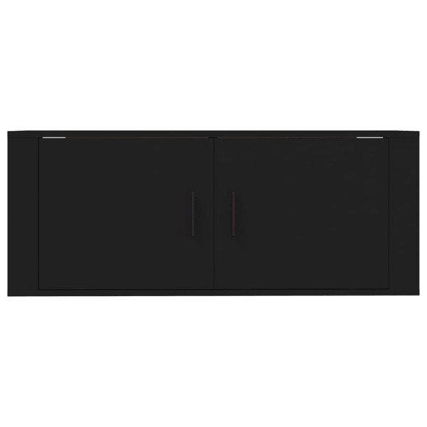 Mueble para TV de pared negro 100x34,5x40 cm