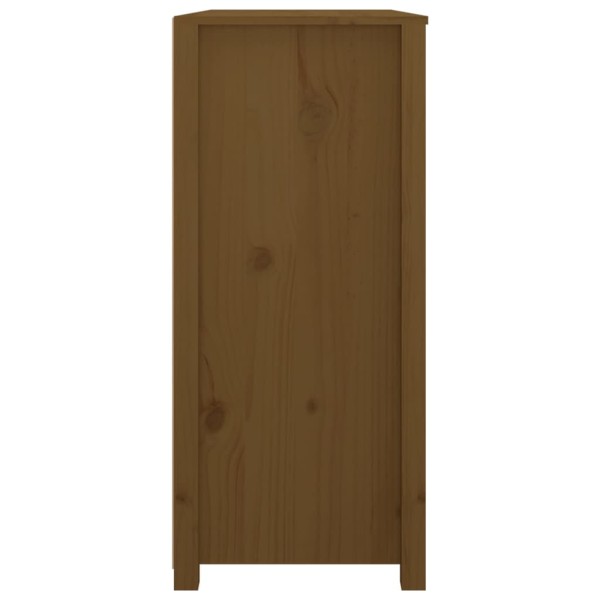 Armario auxiliar madera maciza de pino marrón miel 100x40x90 cm