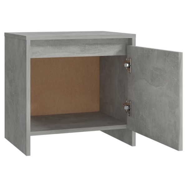 Mesita de noche madera ingeniería gris hormigón 45x34x44,5 cm