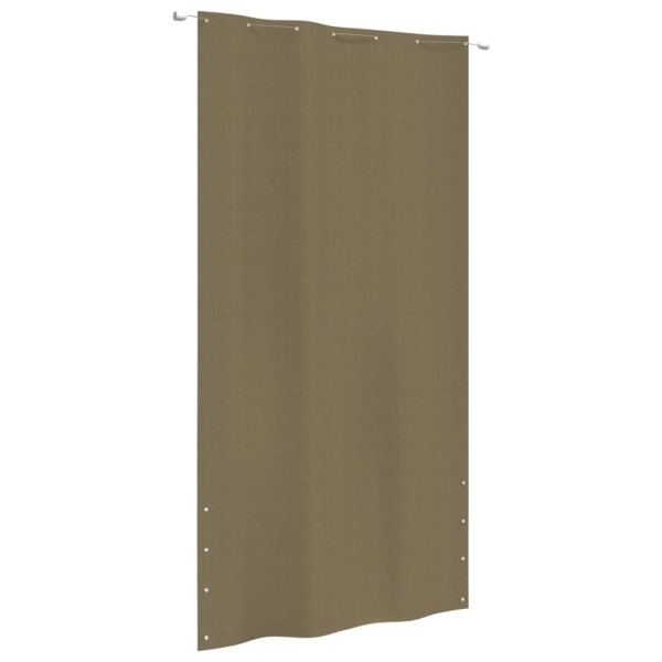 Toldo pantalla para balcón de tela oxford gris taupe 140x240 cm