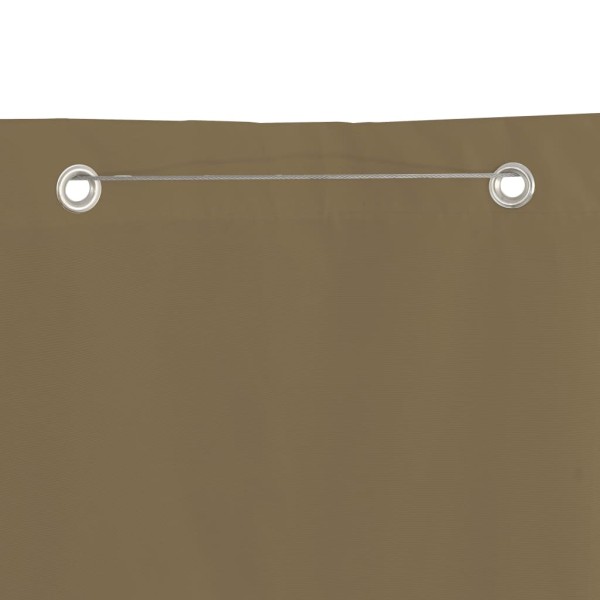 Toldo pantalla para balcón de tela oxford gris taupe 140x240 cm