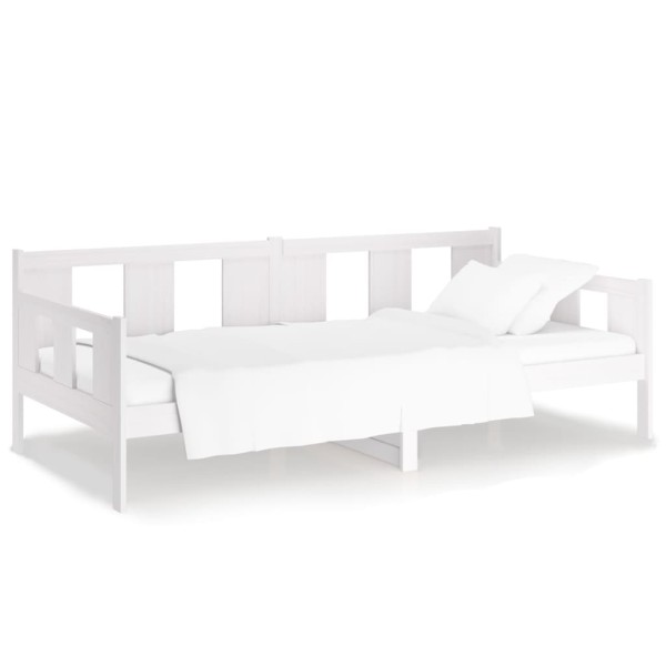 Sofá cama madera maciza de pino blanco 90x190 cm