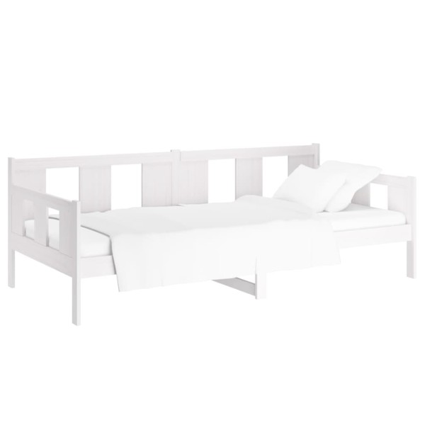 Sofá cama madera maciza de pino blanco 90x190 cm