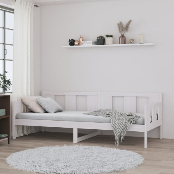 Sofá cama madera maciza de pino blanco 90x190 cm