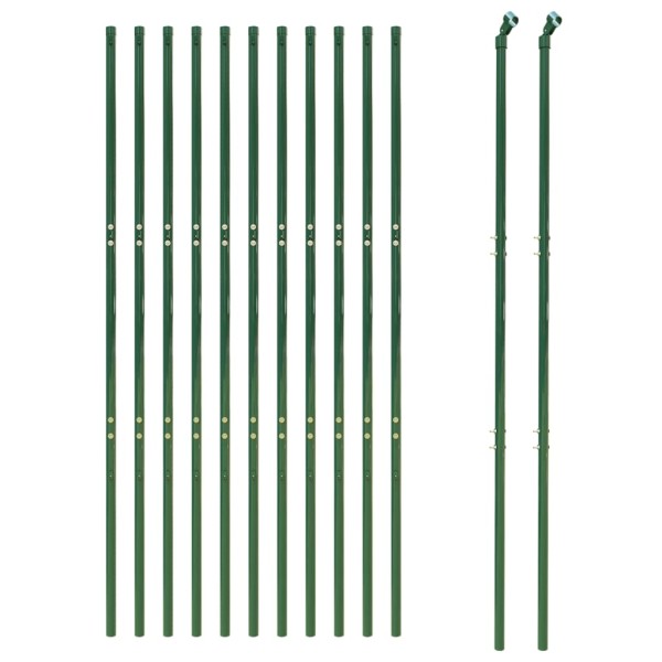 Cerca de alambre de acero galvanizado verde 2x25 m