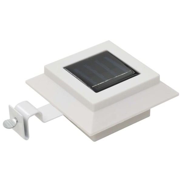 Lámparas solares de exterior LED cuadradas 6 uds 12 cm blanco