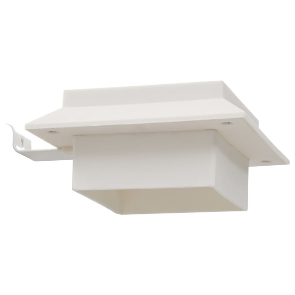 Lámparas solares de exterior LED cuadradas 6 uds 12 cm blanco