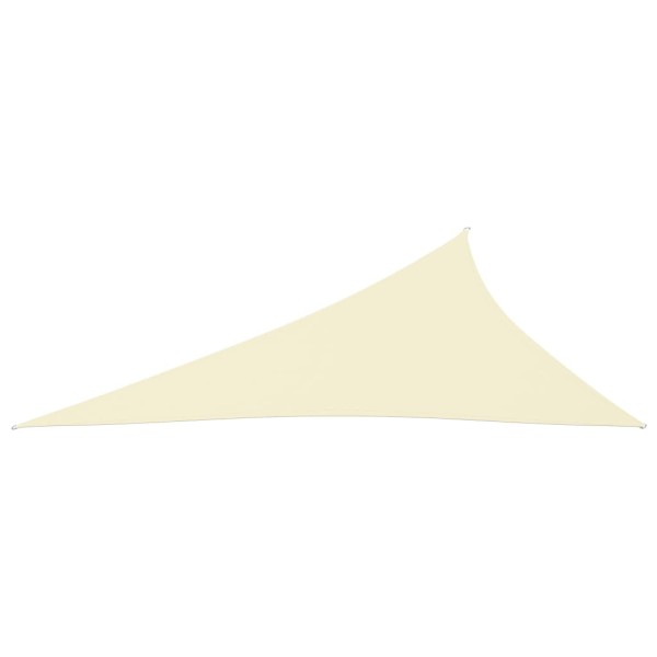 Toldo de vela triangular tela Oxford color crema 4x5x6,4 m