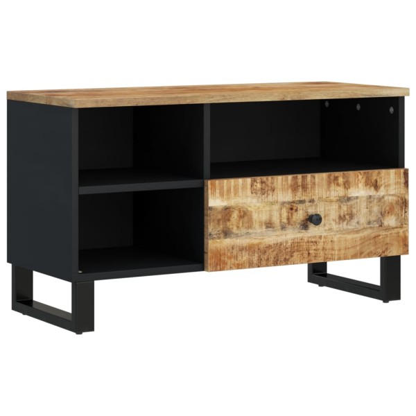 Mueble de TV madera mango y madera contrachapada 80x33x46 cm