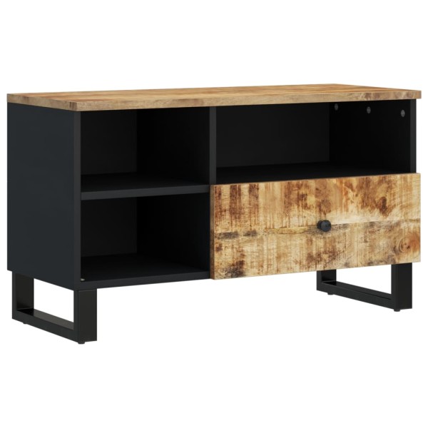 Mueble de TV madera mango y madera contrachapada 80x33x46 cm