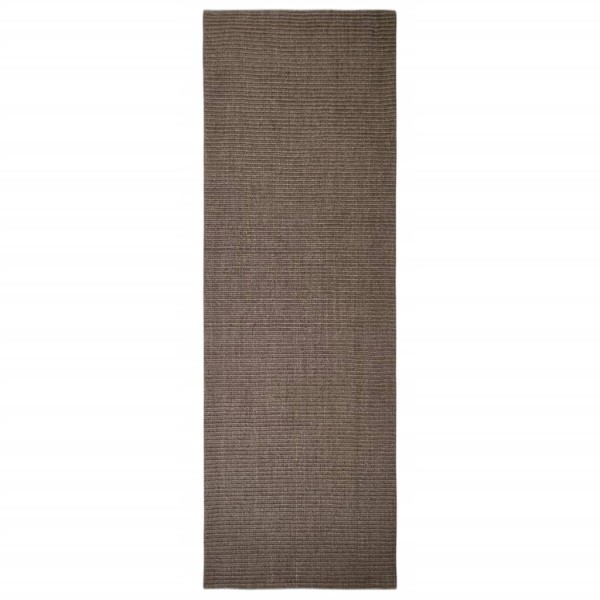 Alfombra de sisal natural negro 66x200 cm