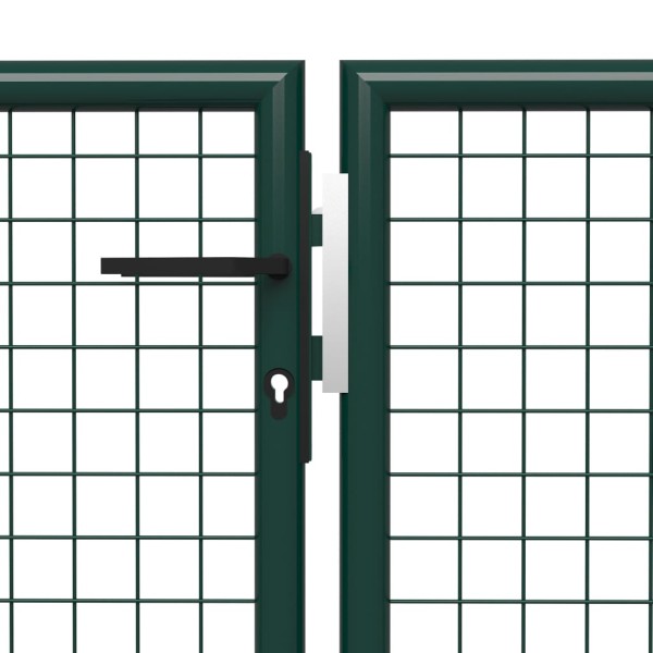 Puerta de jardín de acero verde 500x150 cm