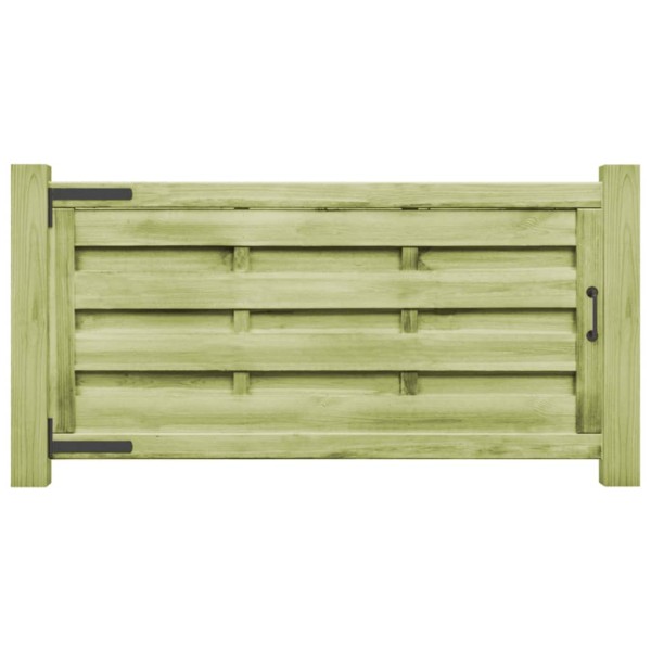 Puertas valla 2 uds madera pino impregnada 150x75 cm verde