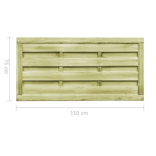 Puertas valla 2 uds madera pino impregnada 150x75 cm verde