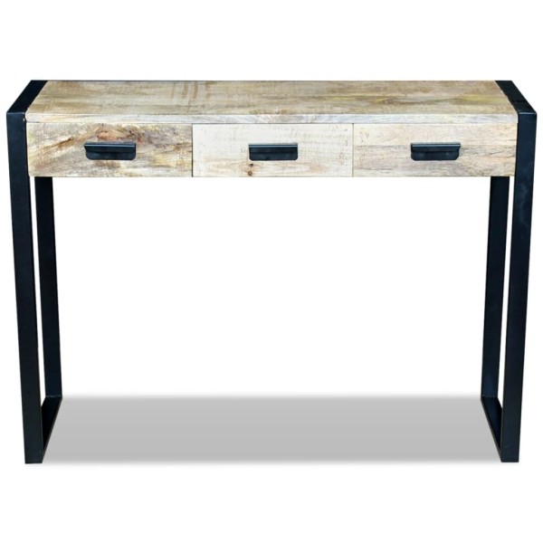 Mesa consola con 3 cajones madera de mango 110x35x78 cm