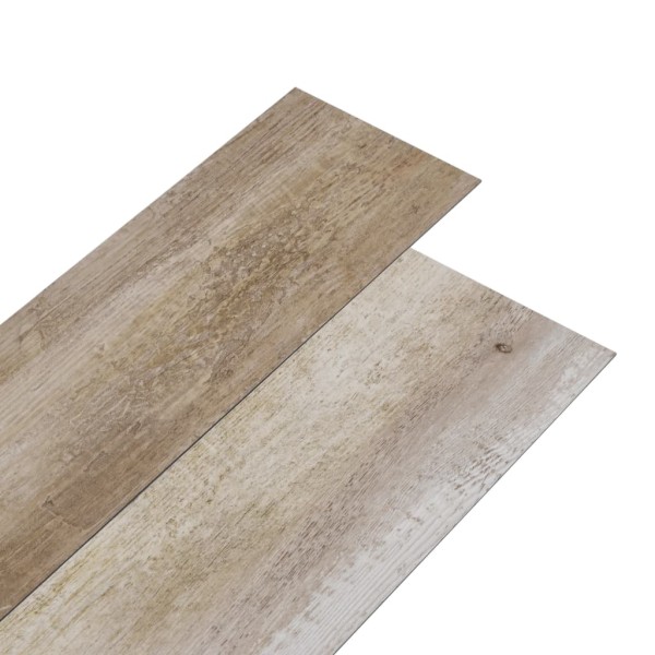 Lamas de suelo no autoadhesivas PVC madera deslavada 5,26 m²