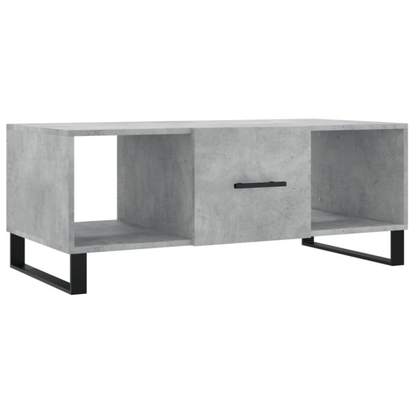 Mesa de centro madera contrachapada gris hormigón 102x50x40 cm