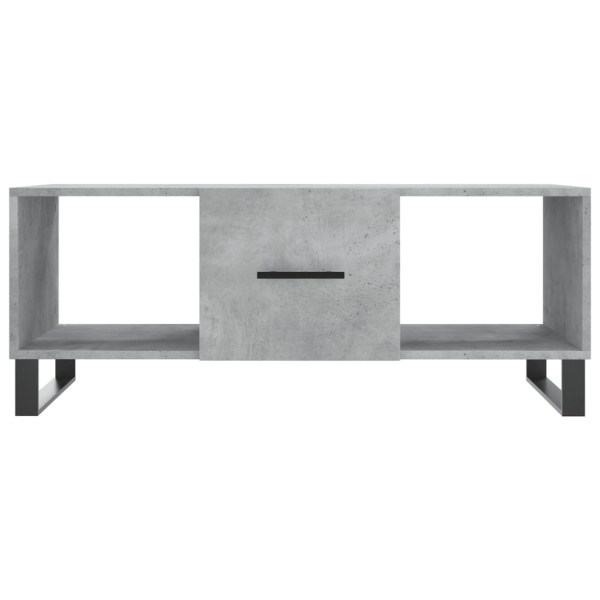 Mesa de centro madera contrachapada gris hormigón 102x50x40 cm