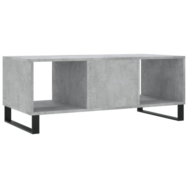 Mesa de centro madera contrachapada gris hormigón 102x50x40 cm