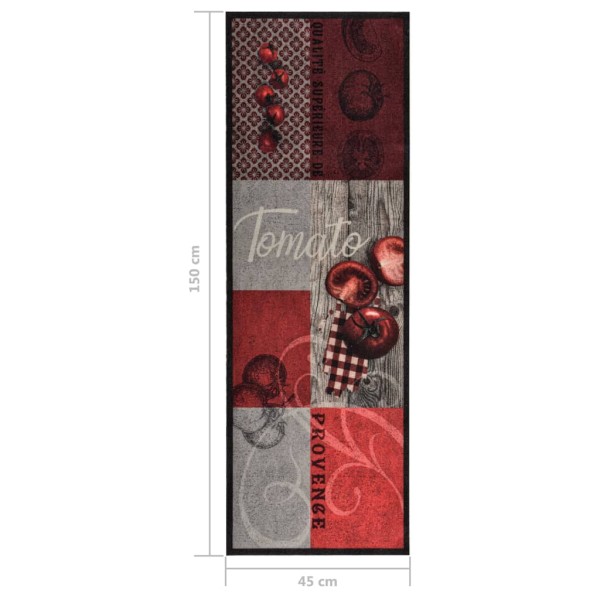 Alfombra de cocina lavable Tomato 45x150 cm