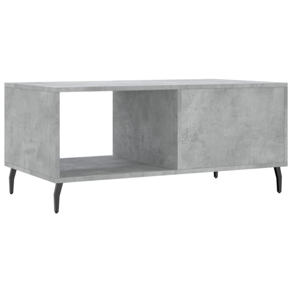 Mesa de centro madera contrachapada gris hormigón 90x50x40 cm