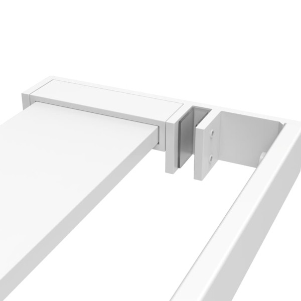 Estante de pared de ducha aluminio blanco 90 cm