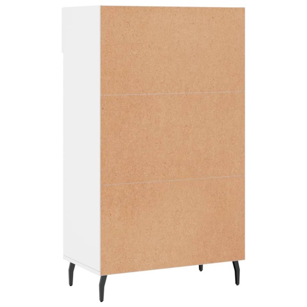 Mueble zapatero madera contrachapada blanco brillo 60x35x105 cm