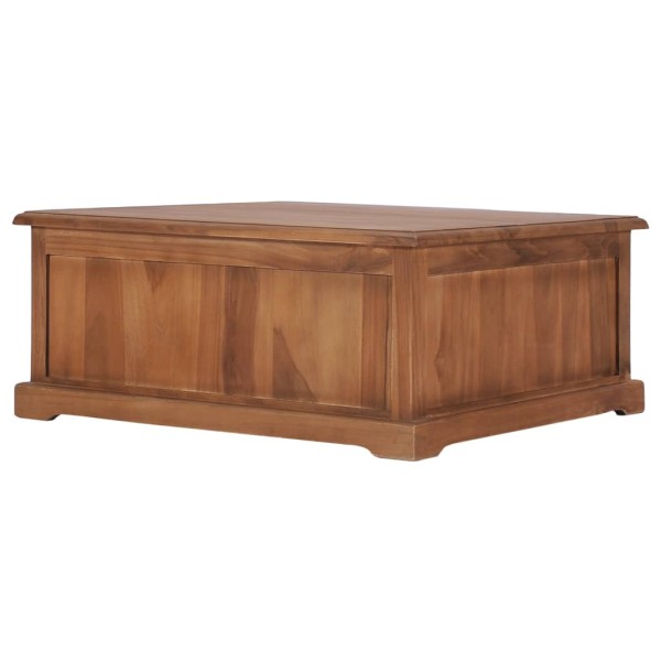 Mesa de centro de madera de teca maciza 68x68x30 cm