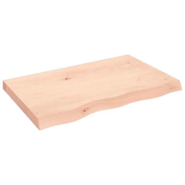 Estante de pared madera maciza roble sin tratar 80x50x(2-6) cm