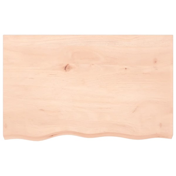 Estante de pared madera maciza roble sin tratar 80x50x(2-6) cm