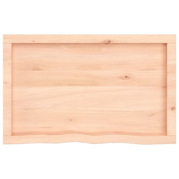 Estante de pared madera maciza roble sin tratar 80x50x(2-6) cm