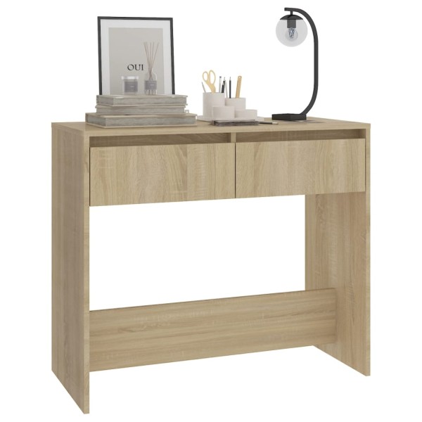 Mesa consola de madera contrachapada roble Sonoma 89x41x76,5 cm