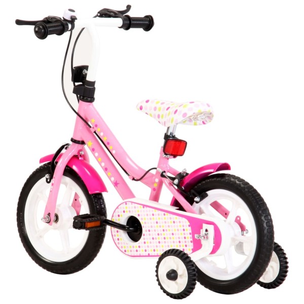 Bicicleta para niños 12 pulgadas blanco y rosa